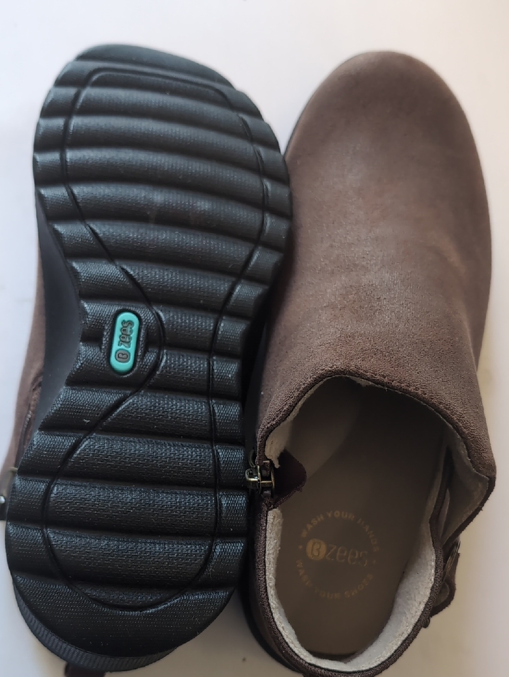 Bzees Brown Slip-On Comfort Booties